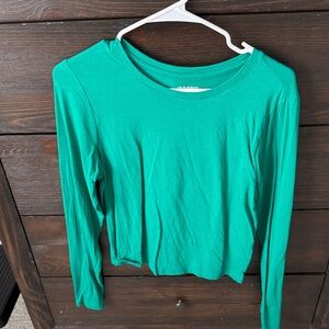 Old Navy Teal Green Long Sleeve Crewneck Top